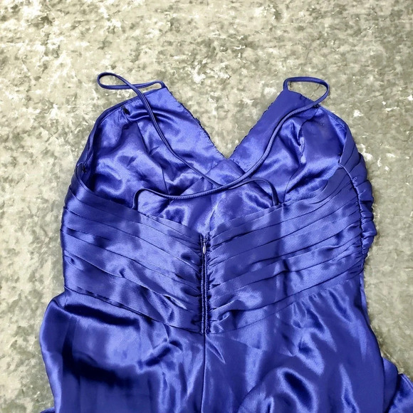 A.B.S. by Allen Schwartz Purple Satin Maxi Formal Dress - Picture 9 of 9